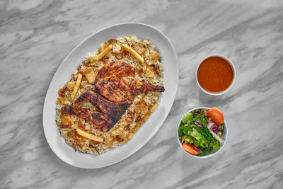 Half Chicken Grill with Rice
