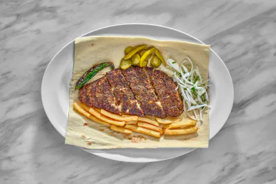 Beef Kabab Halabi with Cheese